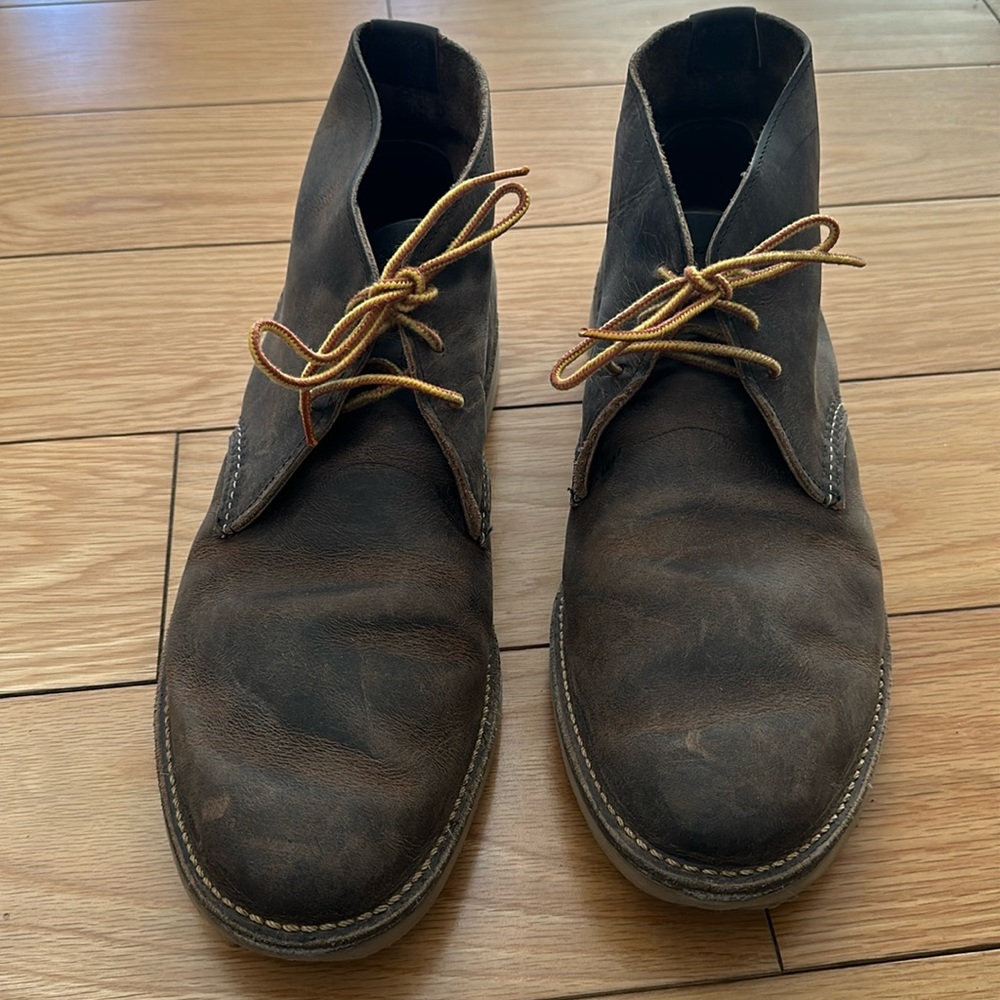 Mens Red wing chukka brown leather boots